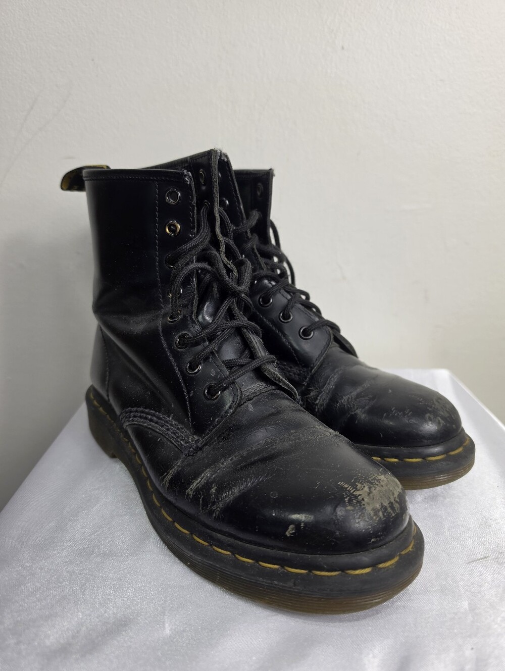 Dr. Martens Black Leather Lace-Up Ankle Boots